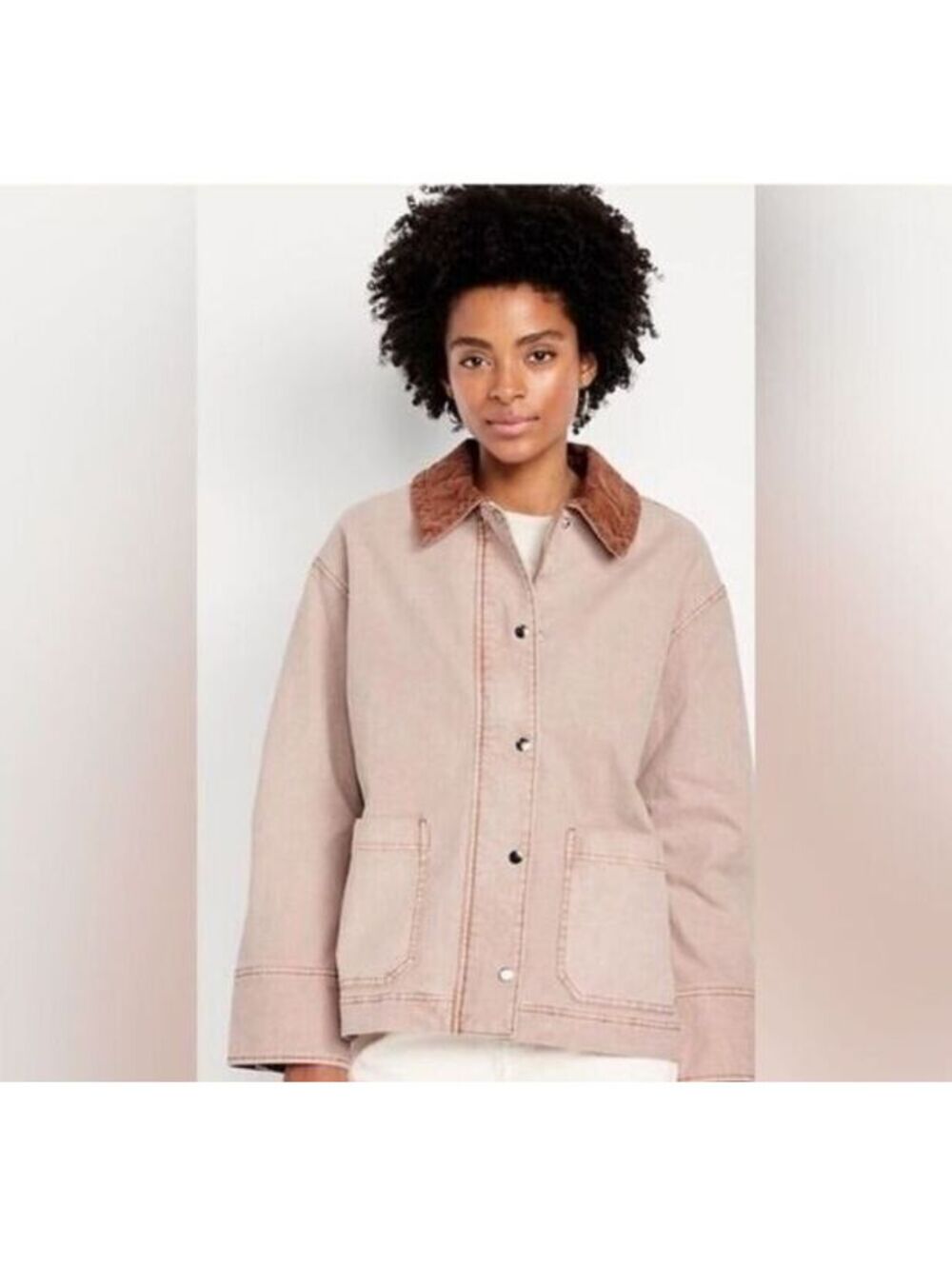 Gap Relaxed Canvas Barn Jacket Antique Rose pink